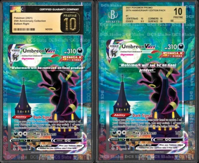 Umbreon VMAX Alt Art 215/213 CGC BGS Display Extend Art for Graded Pokemon Slab - Image 1 of 4