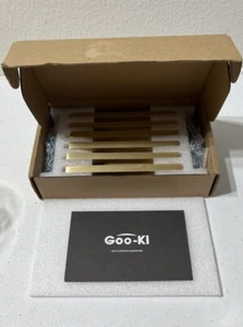 Goo-Ki 6 Pack 5" Hole Double Hole Cabinet Hardware Brushed Brass Zinc Alloy - Picture 1 of 7