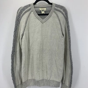 American Rag Mens Large V-neck Pullover Sweater Cotton Long Sleeve - Picture 1 of 11