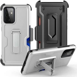 Custodia telefono Silver Eclipse Legend Samsung A72 5G vetro temperato cavalletto - Foto 1 di 4