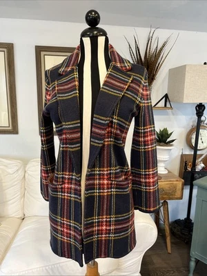 Женский свитер/блейзер J Crew размер XXS из шерстяной смеси темно-синий/красный цвет - Изображение 1 из 4