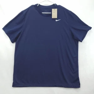 NEW Nike Shirt Men 3XL Tall Navy Dri-FIT The Nike Tee Swoosh Athletic DX0989-492 - Picture 1 of 13
