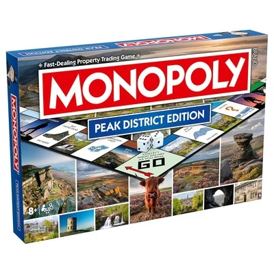 Peak District Monopoly Board Game Family Fun Adventure Game 2-6 Players Aged 8+ - Image 1 of 4