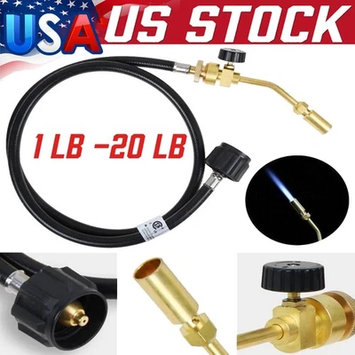 Kit de antorcha adaptador manguera turbo tanque de gas propano Mapp soldadura soldadura soldadura ¡EE. UU.! Foto 1 de 4