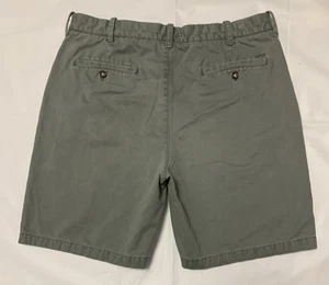 Vintage Men’s IZOD Flat Front Logo Twill Chino Shorts Size 36x8 Cotton - Picture 1 of 5