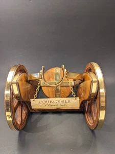 Vintage Cognac De Napoleon Corvoisier Wood Brass Cannon Bottle Holder  - Bild 1 von 11