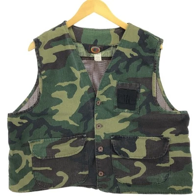 Chaleco de Caza Vintage Años 90 Cabeza Roja Azul-Bill Patrón Camuflaje Hecho en EE. UU.... Foto 1 de 4