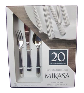 Mikasa 5100239 Italian Countryside 20-Piece Stainless Steel Flatware Set - Picture 1 of 6