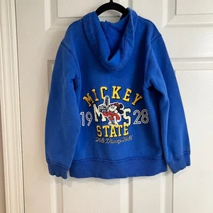 Disneyworld Embroidered Full Zip Mickey State Hooded Sweatshirt Jacket Youth M - Picture 1 of 14