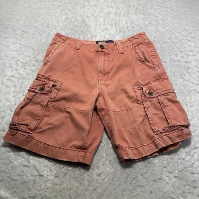 American Eagle Cargo Shorts Pink Salmon Relaxed Fit Mens Size 32 x 10 - Image 1 of 4