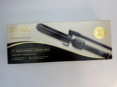 Hot Tools Pro Artist Black Gold 1-1/4" Salon Marcel Curling Iron - Image 1 of 4