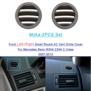 For Benz C Class W204 2007-13 2PCS Front Small Round AC Vent Grille Covers Moka - Picture 1 of 6