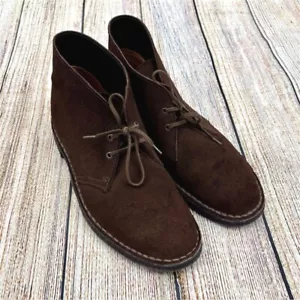 Clarks Desert Boots Men's Size 7.5 Dark Brown Suede Ankle Chukka Boots - Picture 1 of 9