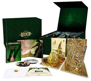 ✨WICKED Exclusive Limited Giftset Gold Bookends 4K Blu-Ray & Digital Fast Ship!✨ - Foto 1 di 5