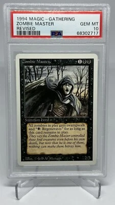 1994 Magic the Gathering Revised Rare ZOMBIE MASTER Graded PSA 10 GEM MINT - Image 1 of 2