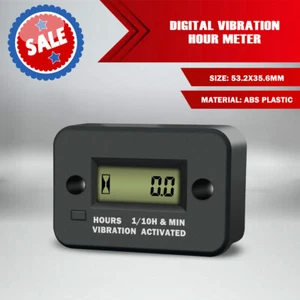 CONTAORE DIGITALE SENZA FILI A VIBRAZIONE WIRELESS HOUR METER PER MOTO BN - Picture 1 of 10