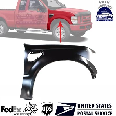 New Front Fender Right Passenger Side Steel Primed For 2007-10 Ford F-250 /F-350 - Изображение 1 из 4