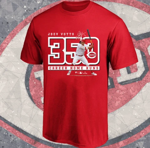 Joey Votto Red Cincinnati Reds 350 Home Runs T-Shirt Gift For Men All size S-3XL Cover