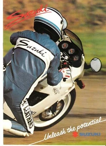 Suzuki Range 1988 UK sales brochure GSX1100J RG500 Pepsi TS50X Kevin Schwantz - Picture 1 of 7