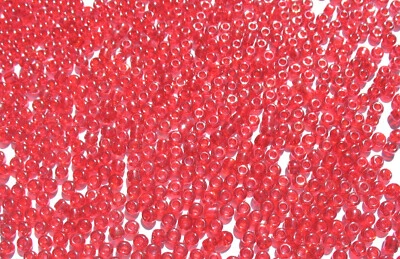 Cerise Pink - Craft Medley 6/0 Aurora Borealis Translucent Glass Seed Beads - Image 1 of 4
