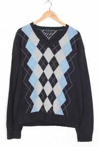 Maglione maglione Tommy Hilfiger cotone cashmere scollo a V uomo taglia XXL V... - Foto 1 di 5