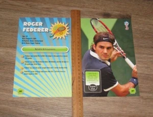 SUPERSTAR STATS Roger Federer original TWO pages PHOTO + text - Picture 1 of 1