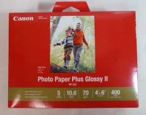 Canon PP-301 Photo Paper Plus Glossy II, 4x6 inch 400 Sheet Box - Picture 1 of 3
