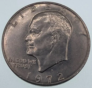 1972 D Eisenhower Ike Dollar $1 - Circulated - Clad (SKU 98) - Picture 1 of 4