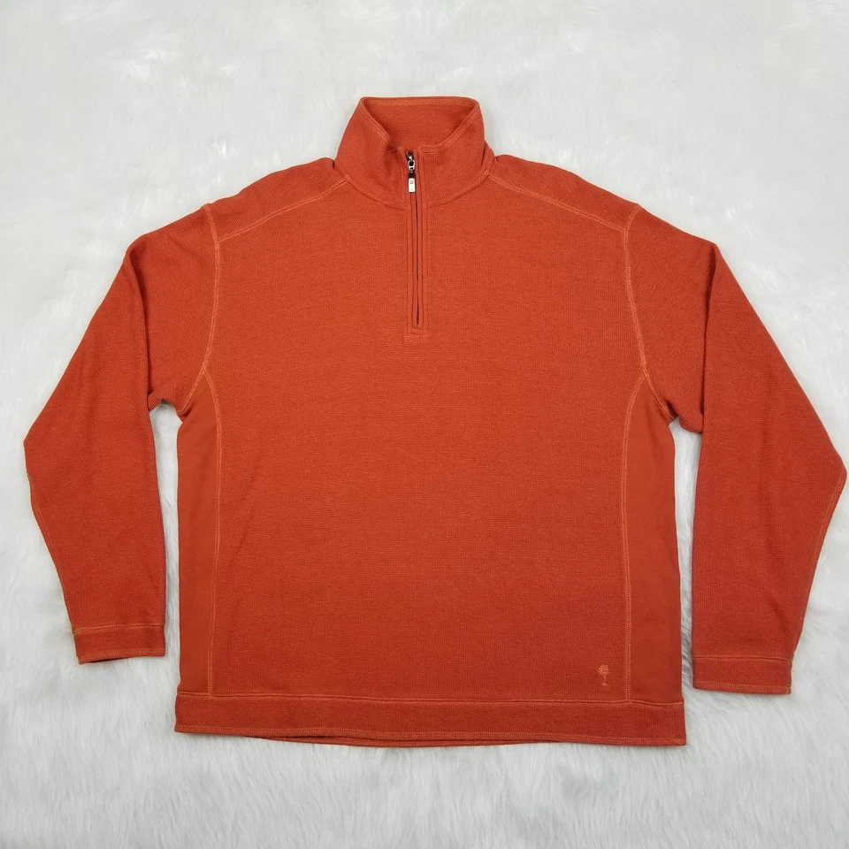 Paradise Collection Men's Orange 1/4 Zip Sweater Size M - Image 1 of 4