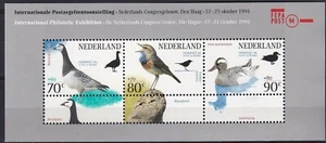 Países Bajos 1994 Yvert S/S #41 aves de fauna montadas sin montar o nunca montadas en muy buen estado - Imagen 1 de 1