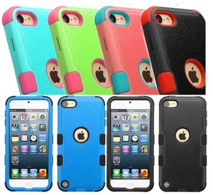 iPod Touch 5. 6. 7. Gen - Hart & Weich Gummi Hybrid High Impact Robustes Gehäuse - Bild 1 von 21