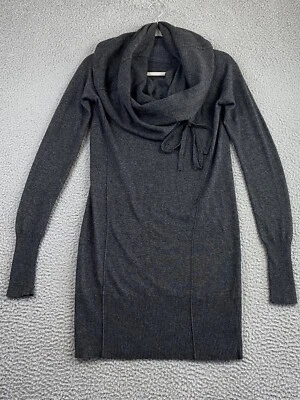 AllSaints Peluda 毛衣连衣裙灰色 8 M 码羊羔毛安哥拉羊绒混纺 EXC — 第 1/4 张图片