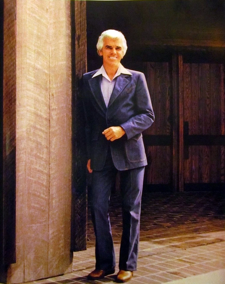 ROY DRUSKY country clipping 1980s color photo Grand Ole Opry denim suit 8 x 10 - Image 1 of 1