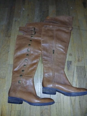 BOTAS SAM EDELMAN PIERCE OTK BOTONES OCCIDENTALES 7M MARRÓN ESTILO EQUITACIÓN CUERO  Foto 1 de 4