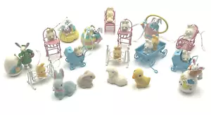 Avon Easter Collection The Spring Bunny Collection Babies Metal Ornaments READ - Picture 1 of 8