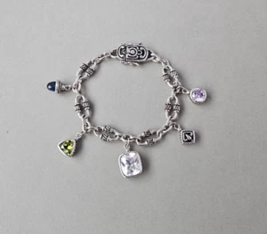 PARK LANE Charm Bracelet Multi-Color CZ Crystals 7.5" - Picture 1 of 11