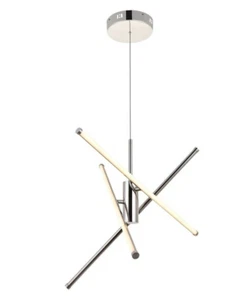 Chandelier Polished Nickel LED Modern Light Fixture Dining Room Ceiling Lighting - Picture 1 of 10