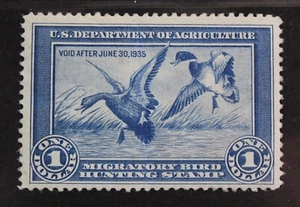 CKStamps: US Federal Duck Stamps Collection Scott#RW1 $1 Unused Regum Crease - Picture 1 of 2