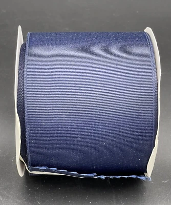 3" x 20yd Navy Schiff Grosgrain Ribbon Roll NEW - Image 1 of 3