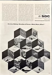 SDC Systems Development Corp Militär Entscheidungsfindung Vintage Printanzeige 1963 - Bild 1 von 6
