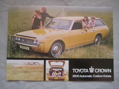 1971-73 Toyota Crown 2600 Automatic Custom Estate sales Sheet Brochure - Image 1 of 2