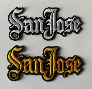 San Jose Old English Patch Embroidered Letters Iron On or Sew On