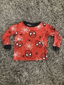 Marvel Spiderman 2T Boys Red Spiderman Pajama PJ Long Sleeve Top - Picture 1 of 3