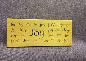 VTG ~ Great Impressions "JOY to the World" J87 ~ Rubber Stamp ~ Brand New! - Picture 1 of 4