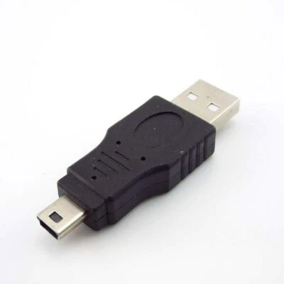 1x USB 2.0 A Male To Mini USB 5 Pin Male Plug Adapter Connector Converter for PC - Image 1 of 4