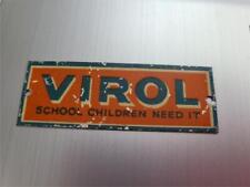 Vintage "Virol" Malt Drink Advertising Miniature Tin Sign Model Railway Use