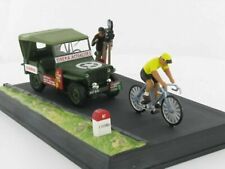 DIORAMA JEEP WILLYS MD38 COURSE CYCLISTE L'ESTEREL IXO 1/43 ROUTE BLEUE ALTAYA