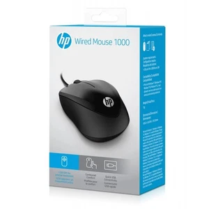 HP 1000 USB Wired Mouse 1200 DPI Lightweight Travel Mouse Multi-OS Compatibility - Picture 1 of 7