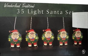 Light Set 5 Christmas Santas Tested NOB - Picture 1 of 3