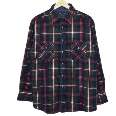 Vintage 90s Northwest Territory Flannel Shirt Mens M Tartan Plaid Red Blue Green - Image 1 of 4